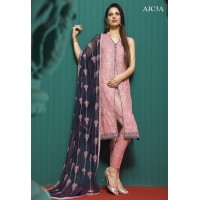 Asim Jofa Luxury Embroidered Chiffon Collection 2016 Original - 03 Pcs Suit - AJC-03A